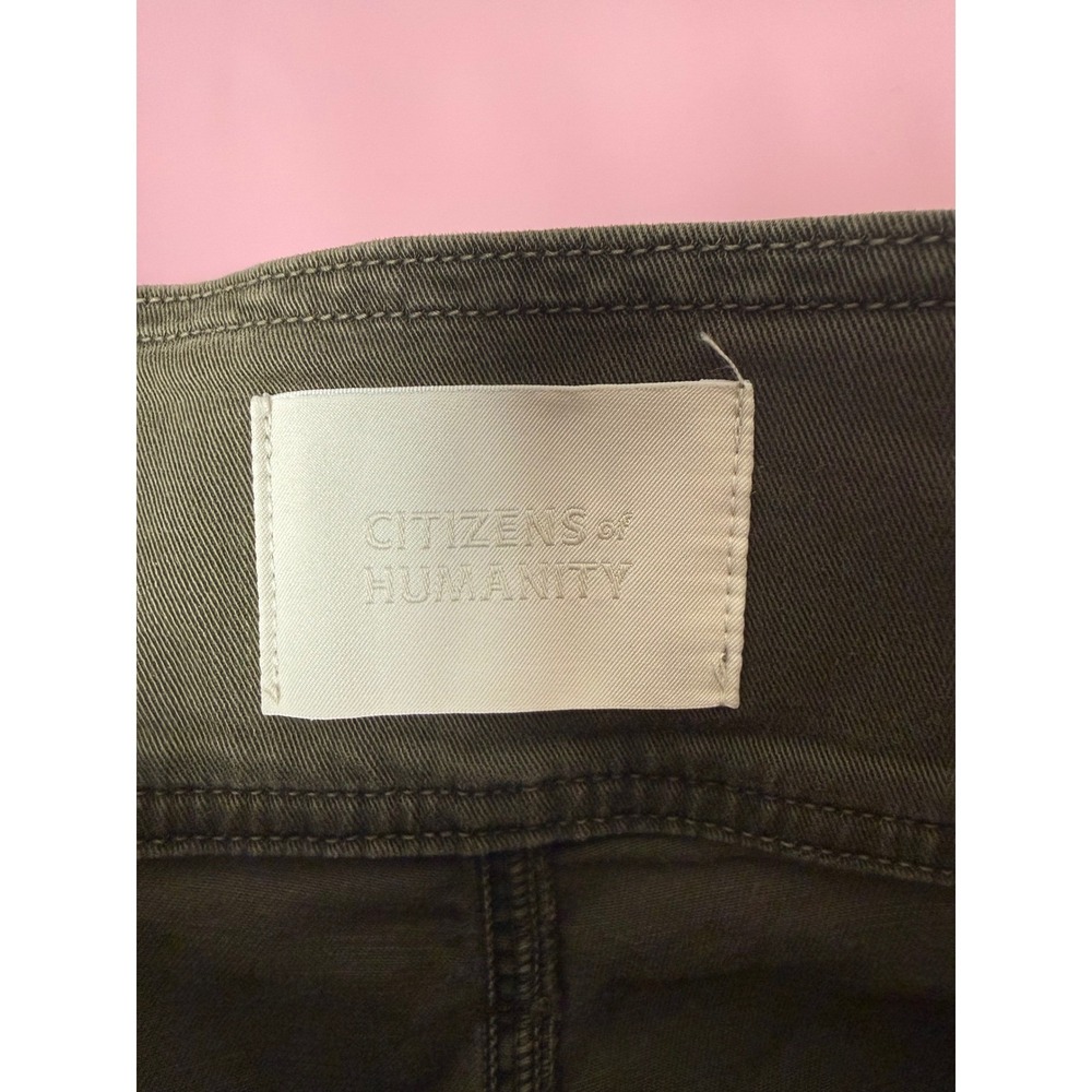 Citizens of Humanity Wide Leg Pants Women 26 Olive Green Excellent Tie Waist - Picture 2 of 9